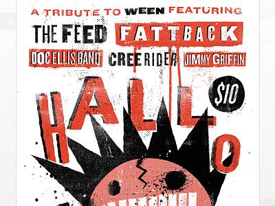 HalloWEEN Poster halftones halloween illustration poster texture ween