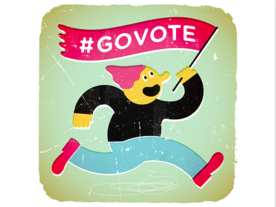 #GoVote flag govote illustration run