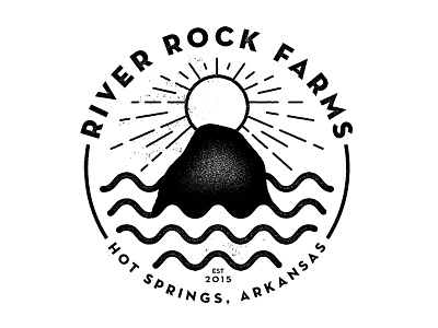 River Rock B&W design logo