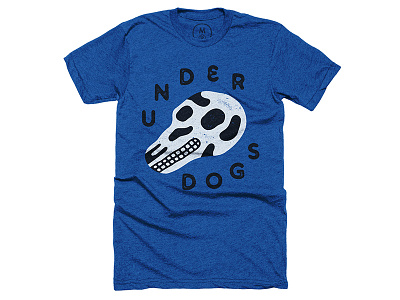 Underdogs design dog illustration shirt skull type typography