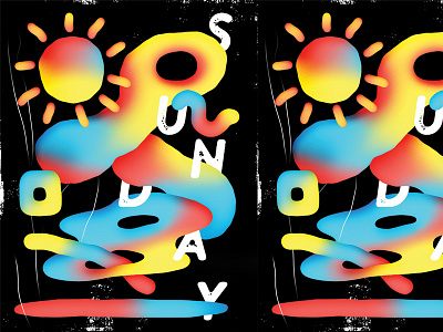 Sunday design illustration type typography