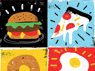 Westwood Spots 2 color food illustration texture