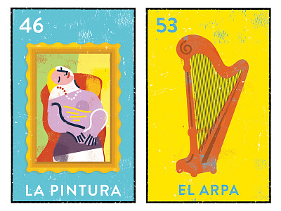 Loteria Cards card color design illustration lotería texture