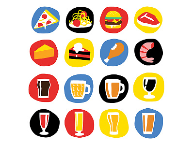 Pairings beer color food illustration