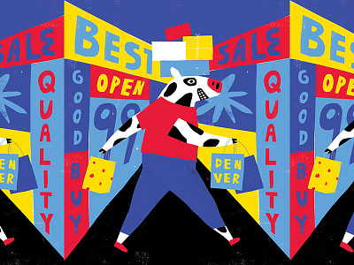 Best Of: Goods & Services color cow illustration type typography