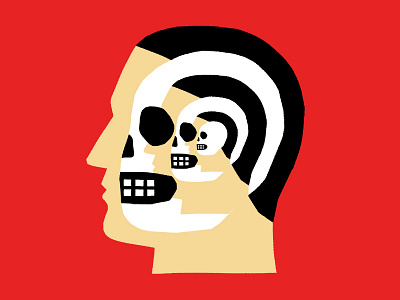 Overthinking It digital illustration skull