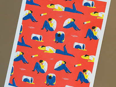 Hangover Riso Prints hangover illustration pattern print riso