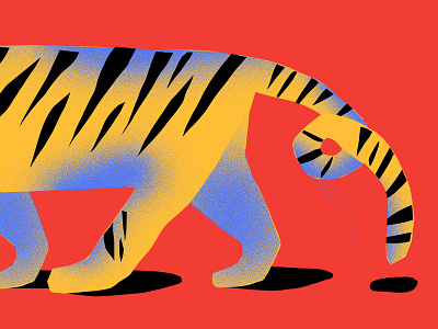 Tiger 2 color dead illustration skull texture tiger