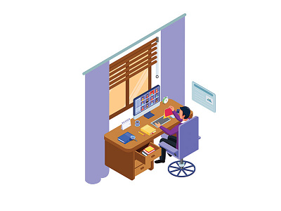 E-Learning activity illustration concept