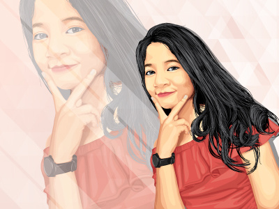 Thania Maria artist vector people girl artdesign design portrait people illustration vexel vector