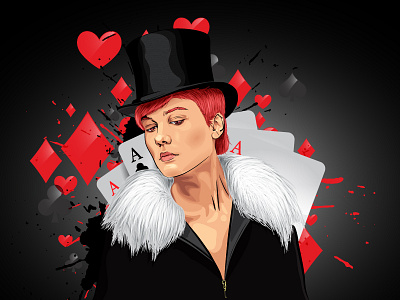Sad Magician artist casino illustration illustrator magic magician vector vector illustration