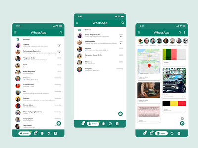 Whatsapp Redesign app design ui ux