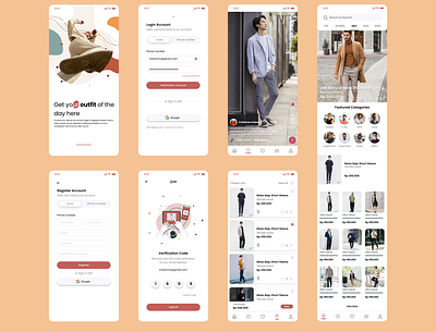 ClotheShop Mobile App app design mobile ui ux