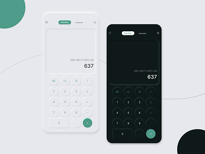 Calculator Neumorphism Design