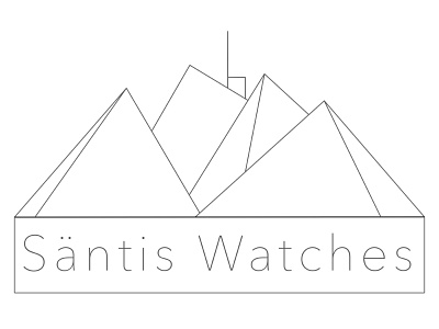 Säntis Watches logo idea 1 branding graphic app ipad pro logo logo design mountains santis swiss mountains watch watches