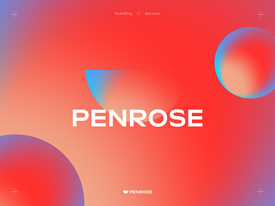 Penrose Branding 3d brand brand design brand identity branding bright colorful design gradient logo logo concept logos logotype typography wordmark