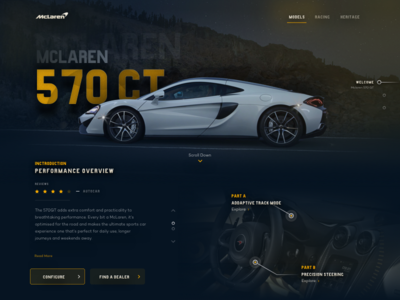 Mclaren 570 GT Website by Cal Notman - Dribbble