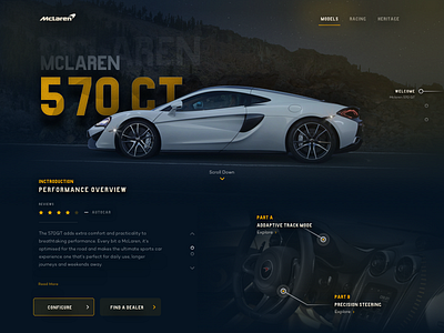 Mclaren 570 GT Website cars ferrari futuristic lamborghini mclaren supercar ui web website