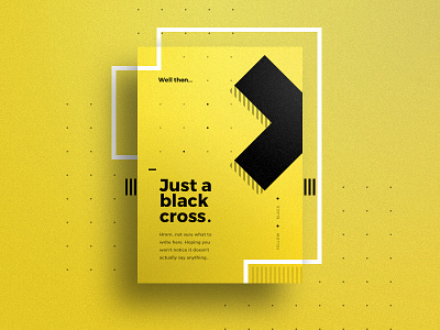 Just A Black Cross app app ui art branding card clean corporate crypto depth illustraion lines logo minimalist modern shadow stack swiss design tech website yellow