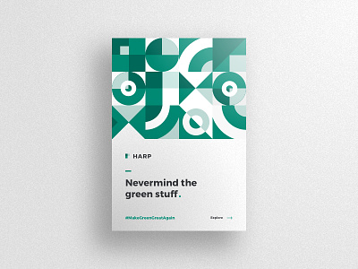 Nevermind The Green Stuff abstract agency branding clean depth geometic geometric design green illustration minimal pattern poster shadow shapes simple design swiss web webdeisgn