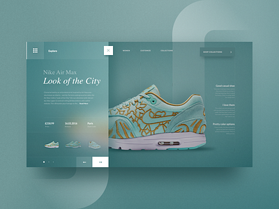 Look Of The City app branding cart checkout clean colorful ecommerce header interaction landing page logo minimal nike product shoe simple store ui website