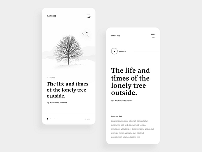 The Lonely Tree article birds blog book branding branding design card clean editorial illustration layout magazine minimal minimalist modern reading simple swiss typogaphy ui