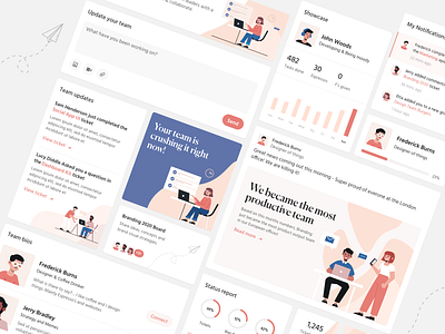 Just A Playful Dasboard analytics cards clean colour components dashboard dashboard ui data design guide illustration landing page library minimal pastel pattern playful saas statistics task management typogaphy