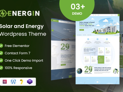 Solar - and Renewable Energy WordPress Theme agency b branding business consulting design graphic design illustration it multipurpose