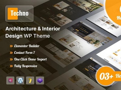 Architecture & Interior Design WordPress Theme 3d agency animation branding business consulting design graphic design illustration it motion graphics multipurpose ui