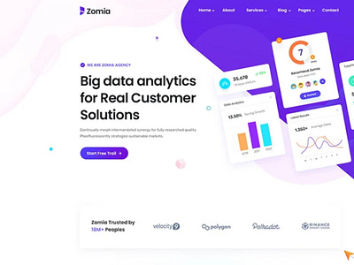 Zomia Data Analytics PSD Template