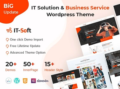 IT-Soft - IT Solutions & Multipurpose WordPress Theme 3d agency animation branding business consulting design graphic design illustration it logo marketing motion graphics multipurpose seo ui