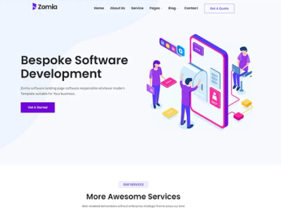 Zomia - Software WordPress Theme.