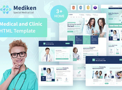 https://www.templatemonster.com/website-templates/mediken-medica agency business clinic consulting design graphic design hospital medical multipurpose