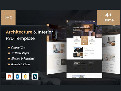 Dex - Architecture & Interior Design PSD Template