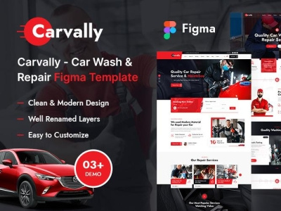 Carvally - Car Wash & Repair HTML5 Template agency branding buss car consulting design graphic design logo multipurpose privet care trafic ui