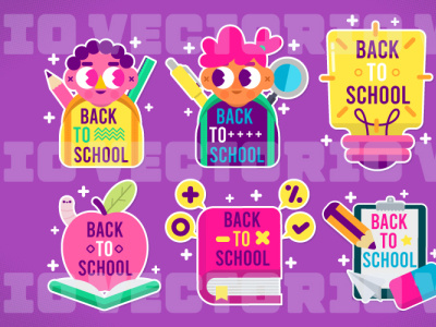 Back To School Label label school school illustration sticker vector