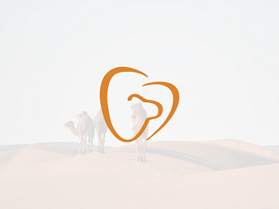 Camel Love Abstract Symbol