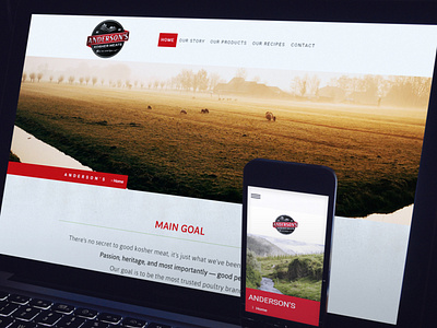 Website design for Anderson's Kosher Meats beef eating illustrator kosher logo logo and website meats photoshop product simple clean interface simple website web webdesign website design