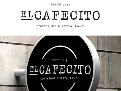 Logo design for El Cafecito classic coffeeshop illustrator logo logo design old fashioned photoshop restaurant simple design simple logo typewriter typogaphy