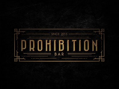 Logo design for Prohibition Bar