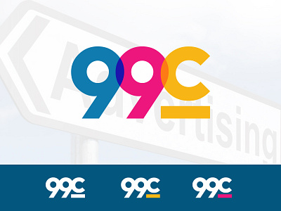 Logo design for 99c (advertising agency) advertising agency agency branding branding clean logo colors geometic illustrator logo logo design modern modern logo networks simple design simple logo south africa vector vibrant colors