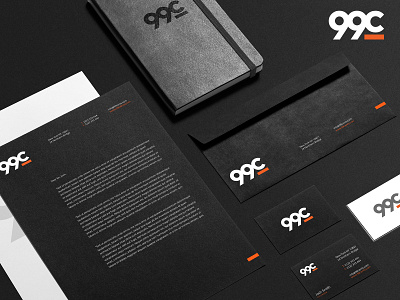 Stationery design for 99c (advertising agency)