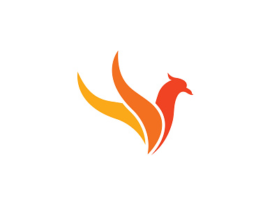 Phoenix Bird Abstract Symbol abstract bird clean flame logo modern design modern logo phoenix bird regeneration rising simple symbol
