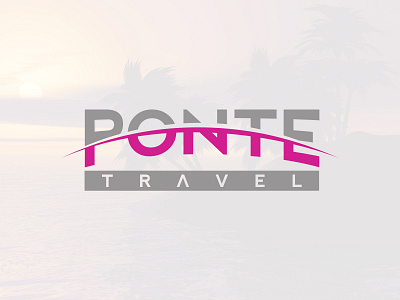 Logo for Ponte travel agency abstract branding bridge illustrator logo logodesign logotype modern logo tour tourism travel travel agency traveling