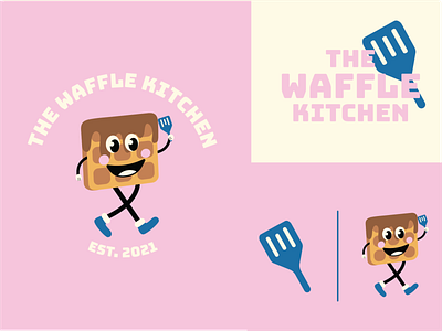 The Waffle Kitchen app branding design icon illustration logo typography ui ux vector