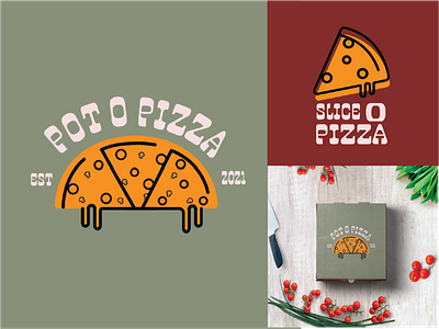 Pot O Pizza branding design freelance illustration logo packagingdesign pizza vector