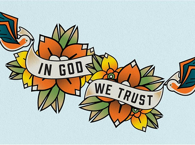 In God We Trust (Sermon Series) branding churchdesign freelance graphic design hireme illustration vector