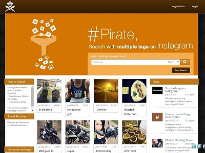 HashtagPirate.com - Search instagram with multiple hashtags hashtags homepage instagram instagram hashtag search instagram multiple hashtags interface multiplehashtags photo search ui