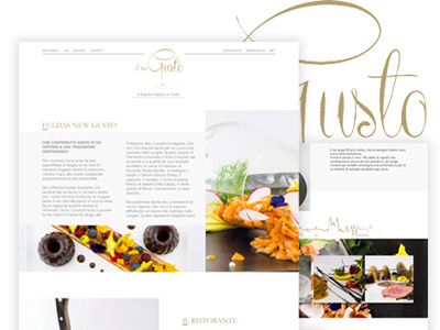 Il mio Gusto clean design food grid minimal simple taste ui ux web web design website