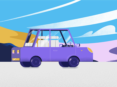Driving theory scene 2d animation after effects animation design motion design motion graphics